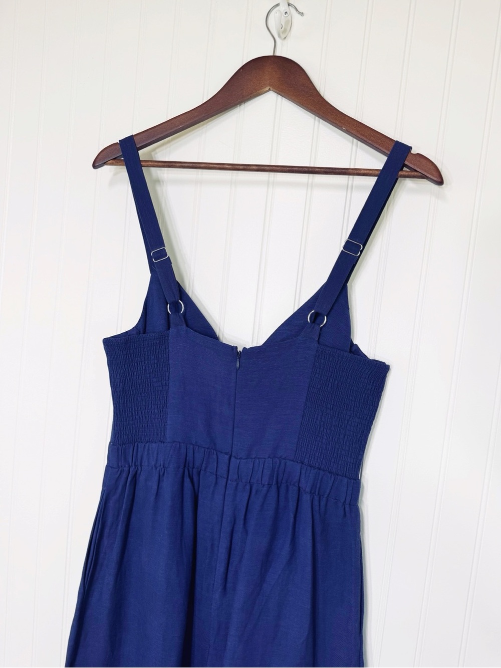 ASTR the Label Caspar Blue Wide Leg Jumpsuit Medium Linen Blend Corset Summer - Picture 7 of 15